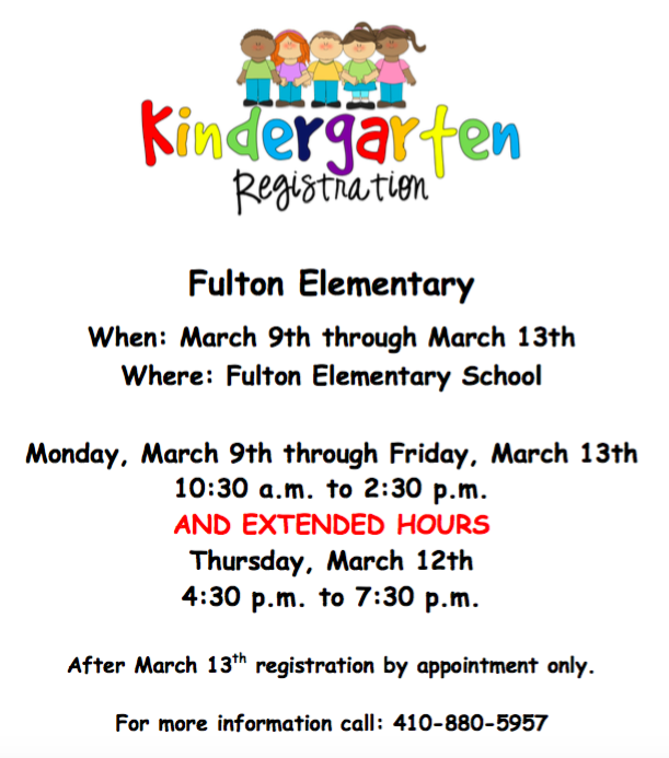 Kindergarten Registration Flier