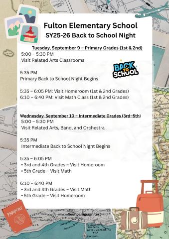 FES Back to School Nights